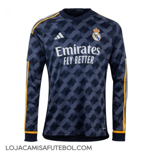 Camisa de Futebol Real Madrid Equipamento Secundário 2023-24 Manga Comprida
